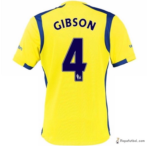 Camiseta Everton Replica Tercera Ropa Gibson 2016/17 Amarillo